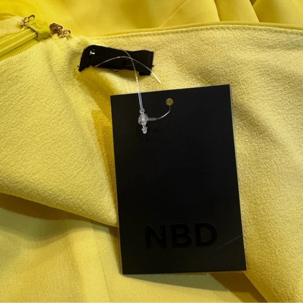 NBD Women's Greta Gown Cut Out Maxi Dress in Yeillow Size Small‎ NWT - Picture 10 of 11